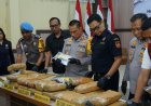 Polres Langsa Ungkap 10 Kasus Narkoba, 39,9 Kg Ganja Disita! 14 Pria Diamankan