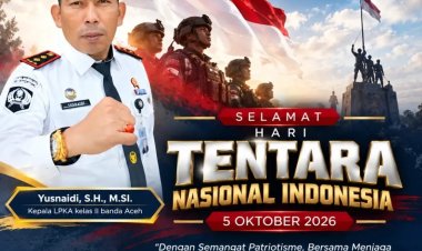 LPKA Kelas II Banda Aceh Sampaikan Ucapan Dirgahayu TNI Ke-81