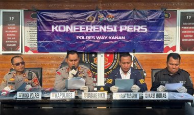 Konferensi Pers Polres Way Kanan Ungkap Kasus Tindak Pidana Curas Ranmor di 5 TKP dan Penyalahgunaan BBM yang Disubsidi Pemerintah
