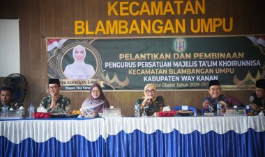 Pelantikan  Dan Pembinaan  Pengurus Persatuan Majelis Ta'lim Khoirunnisa Kecamatan Blambangan Umpu  Kabupaten Way Kanan