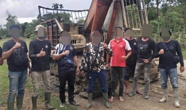 Sat Reskrim Polres Nagan Raya Amankan Terduga Pelaku Tambang Emas Ilegal,Sejumlah Barang Bukti Disita