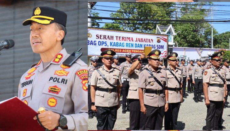 Sertijab Tiga Kabag, Kapolres Aceh Tengah Dorong Penguatan Kinerja dan Pelayanan Masyarakat