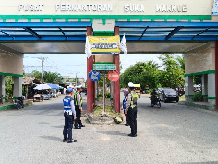 Pastikan Rambu Berfungsi Baik, Satlantas Polres Nagan Raya Lakukan Pengecekan di Jalur Nasional