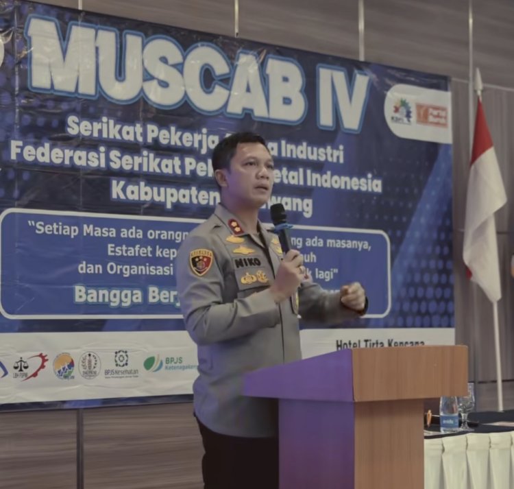 Kapolres Garut Hadiri Muscab IV PC SPAI FSPMI Kabupaten Karawang, Tekankan Kepemimpinan Berintegritas