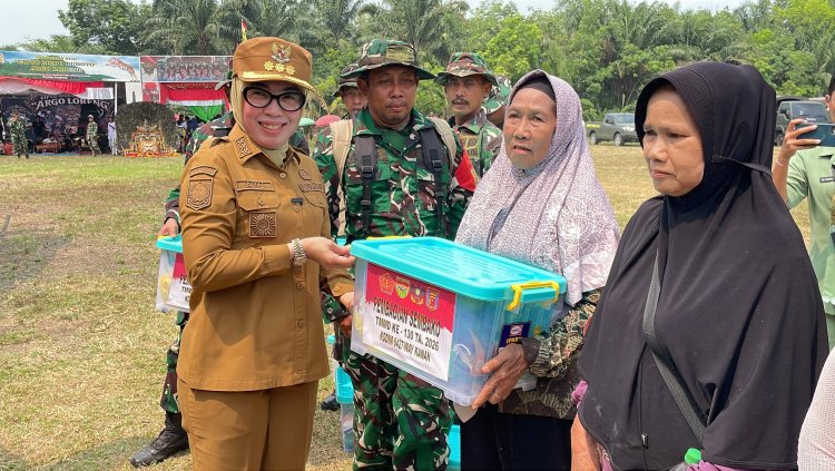 Wujud Kepedulian TNI, Kodim 0427/Way Kanan Salurkan Bantuan Sosial kepada Warga Gunung Sangkaran