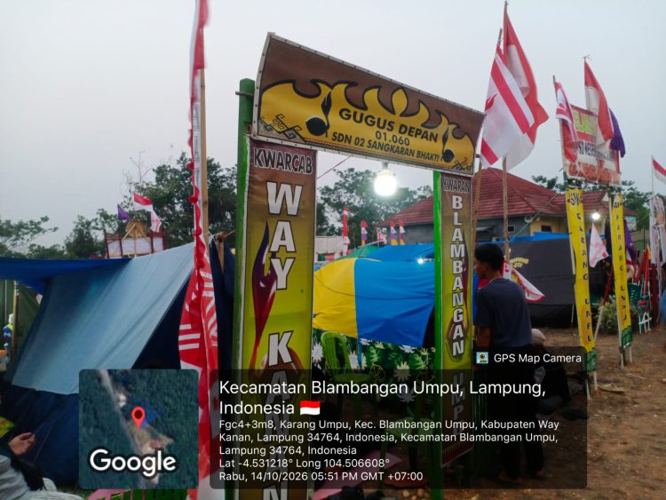 Jelajah Alam & Latih Karakter, Perkemahan SD Dua Sangkaran Bakti Berlangsung di Km.5 Blambangan Umpu