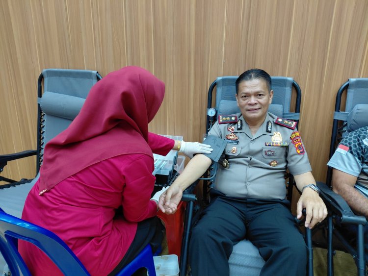 Peringati Hari Jadi Humas Polri, AKBP Trie Aprianto Pimpin Aksi Donor Darah di Aceh Utara