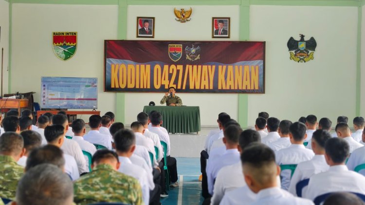 Dandim 0427/Way Kanan Berikan Pembekalan Rekrutmen TNI AD, Siapkan Generasi Muda Menjadi Prajurit Profesional