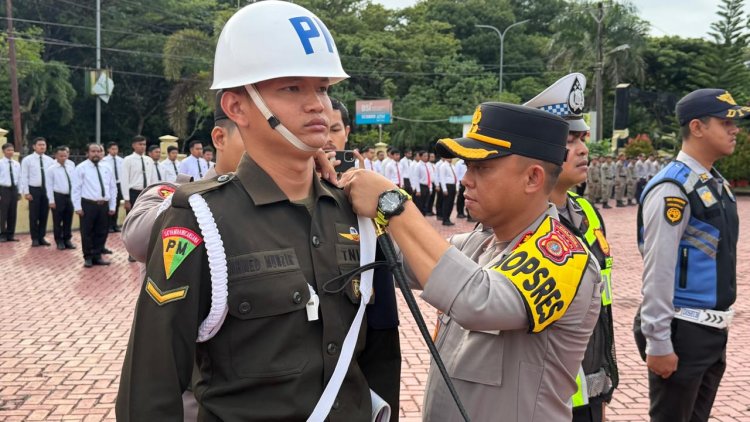Kapolres Nagan Raya Pimpin Apel Gelar Pasukan Operasi Patuh Seulawah 2026, Tekankan Tertib Berlalu Lintas