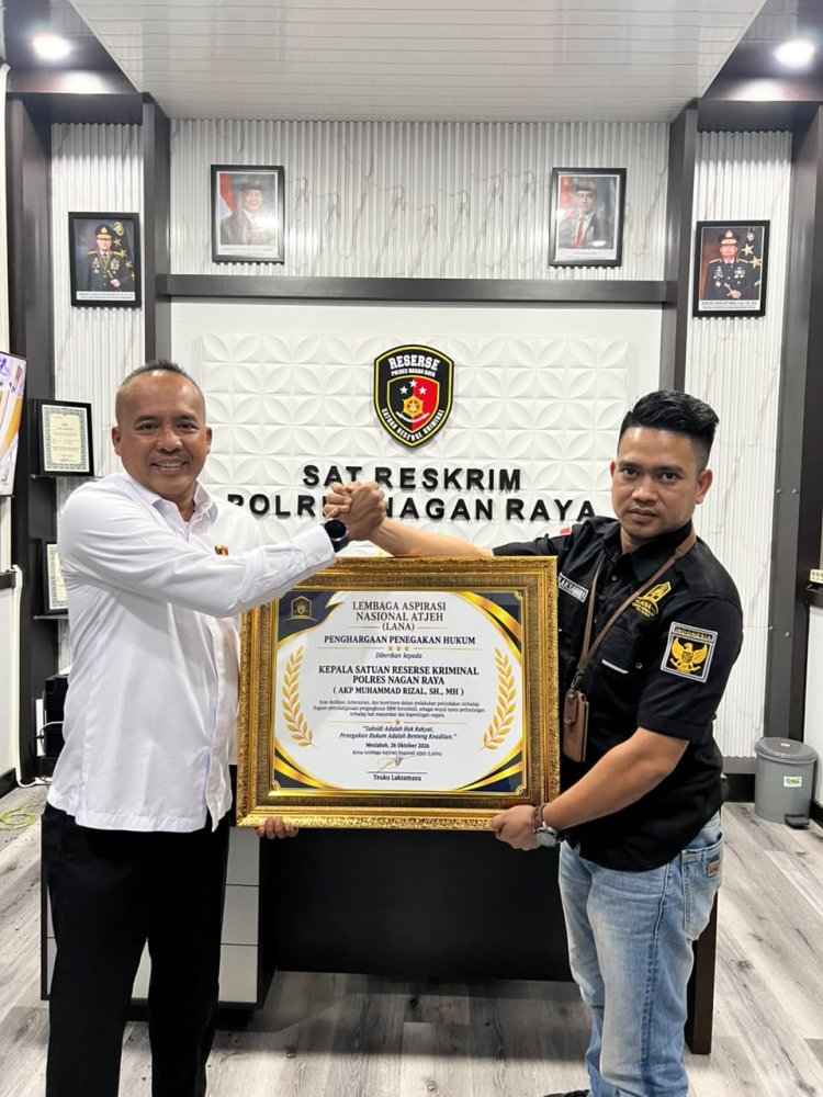 LANA Beri Apresiasi kepada Kasat Reskrim Polres Nagan Raya atas Pengungkapan Kasus BBM Bersubsidi