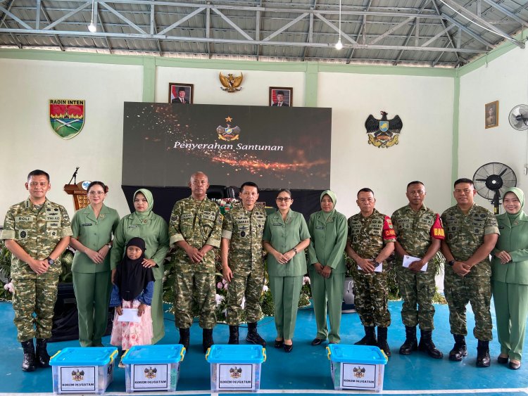 Kunjungi Kodim 0427/Way Kanan, Danrem 043/Gatam Brigjen TNI Sumarlin Marzuki Berikan Pengarahan kepada Prajurit dan Persit