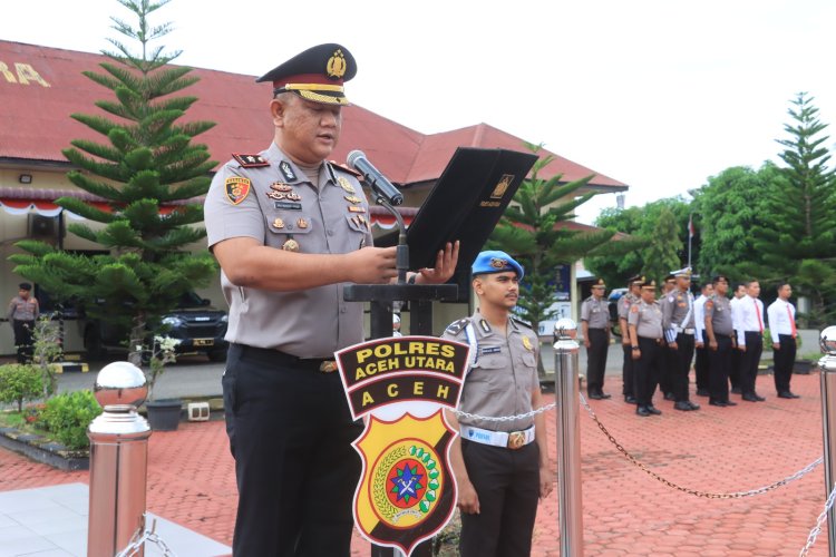 Polres Aceh Utara Gelar Upacara HSP ke-98, Wakapolres Tekankan Kolaborasi dan Peran Strategis Pemuda