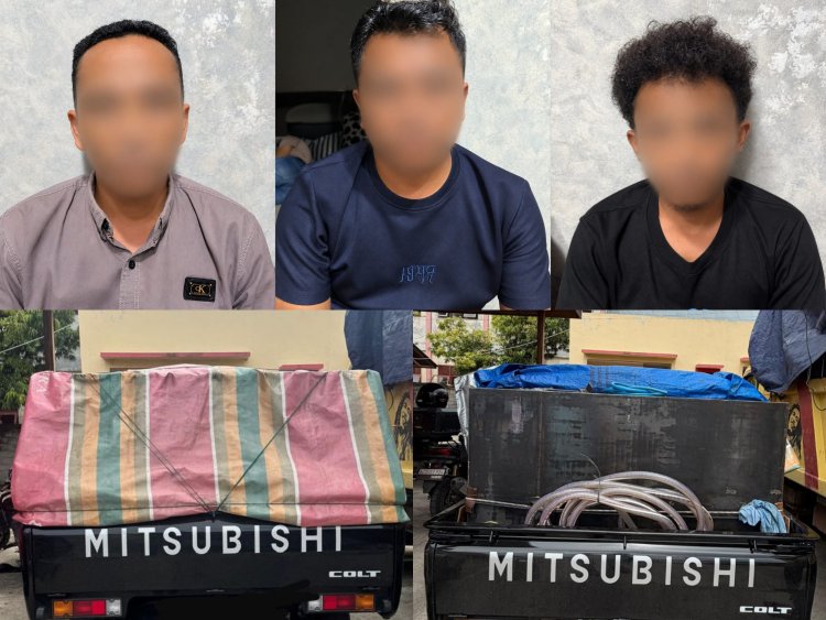 Polres Pidie Amankan 3.000 Liter Solar Subsidi, Tiga Orang Diamankan Bersama Mobil L300