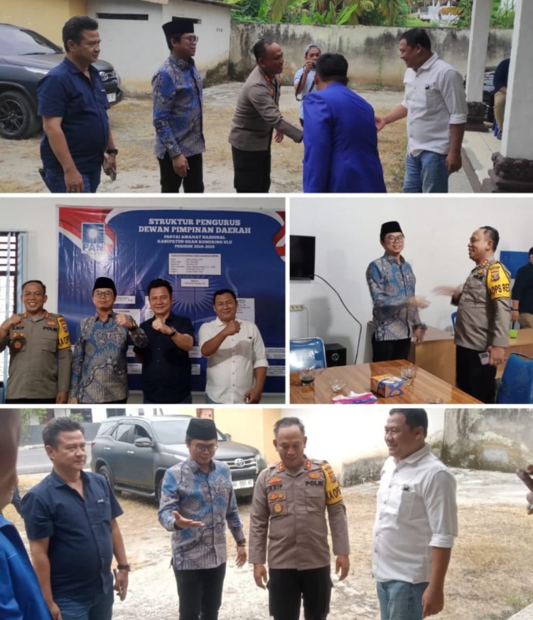 Ketua DPD PAN OKU Yudi Purna Nugraha Sambut Kedatangan Kapolres AKBP Arief Harsono