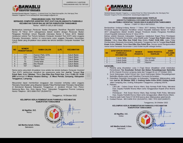 Tes Panwaslu Kecamatan Terkesan Hanya Formalitas