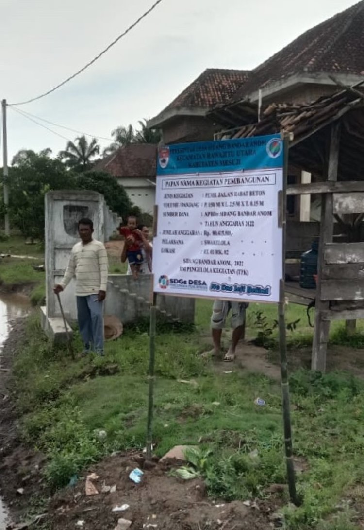 Desa Sidang Bandar Anom Realisasikan Pembangunan Jalan Rabat Beton