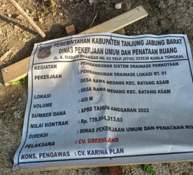 Pembangunan Drainase Dengan Anggaran Pantastis Pekerjaan Di Duga Asal Jadi