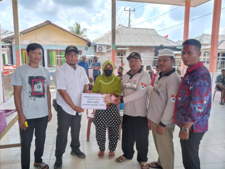 Desa sidang muara jaya Salurkan Bantuan Langsung Tunai Dana Desa Tahap KE - 2 Bulan April, Mei ,juni. 