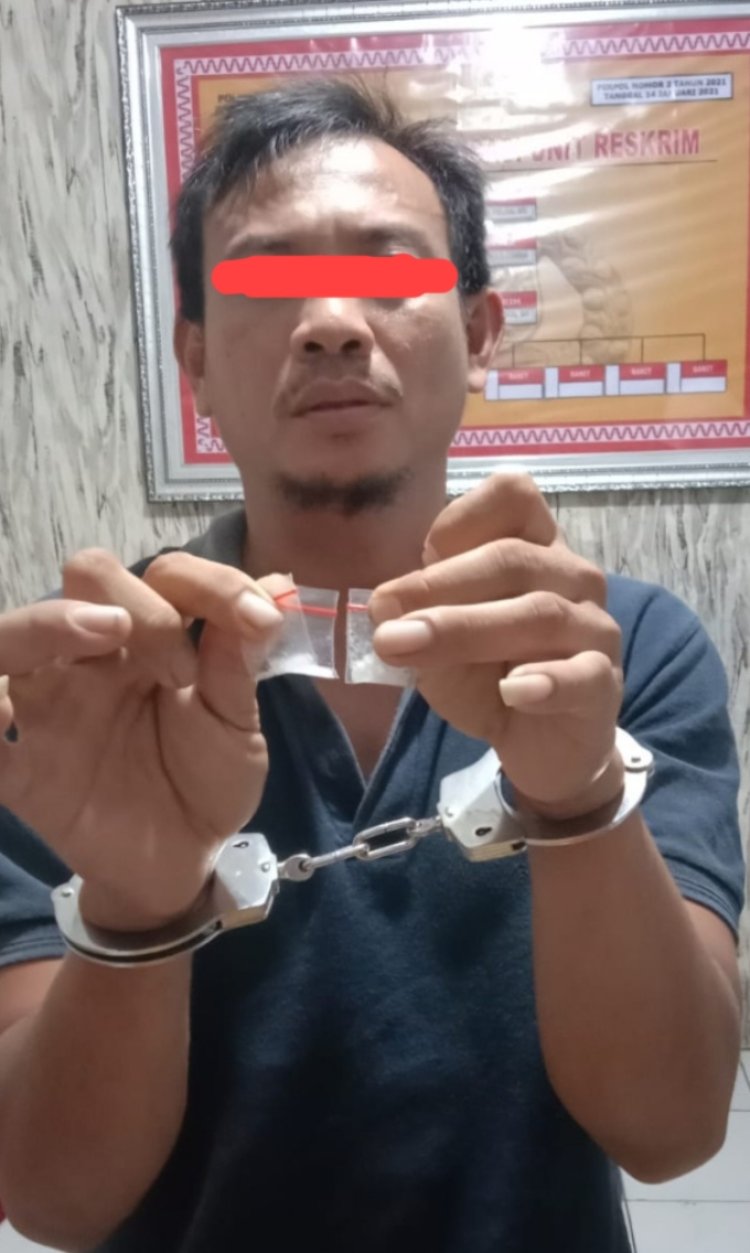 Bawa Paket Shabu, Polsek Katibung Amankan warga Kali Asin Tanjung Bintang