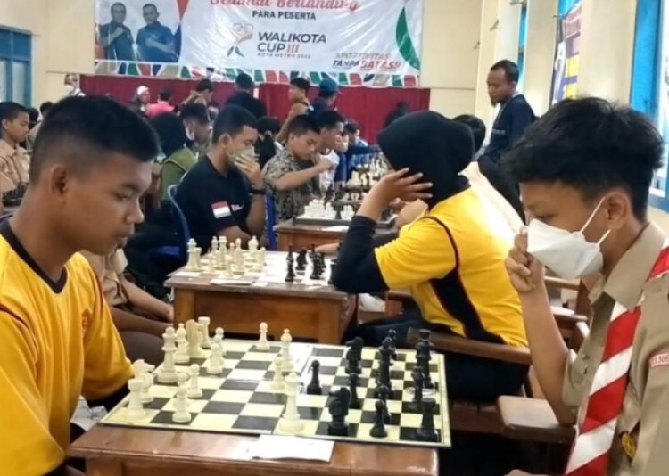 Gelar Turnamen Catur Tingkat Pelajar Kota Metro, Perebutkan Piala Walikota CUP III