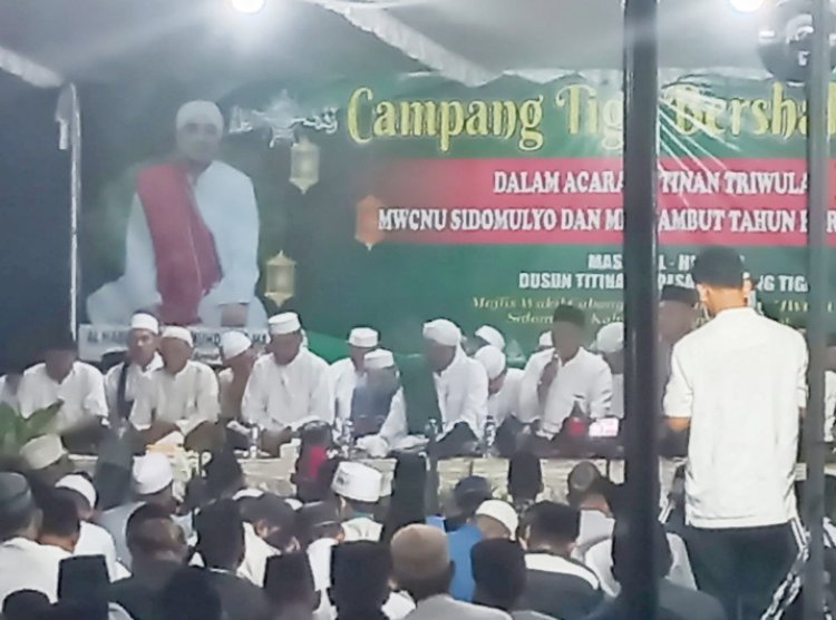 Desa Campang Tiga Bersholawat Sambut Tahun Baru Hijriyah