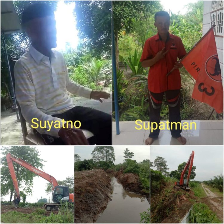 Polemik Normalisasi Alur Parit didesa Kandangan, Pengurus DPC PDIP Batu Bara temui kadernya