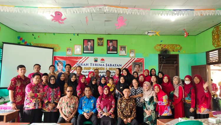 Serah Terima Jabatan, Kepala Sekolah SMPN 1 Sidomulyo
