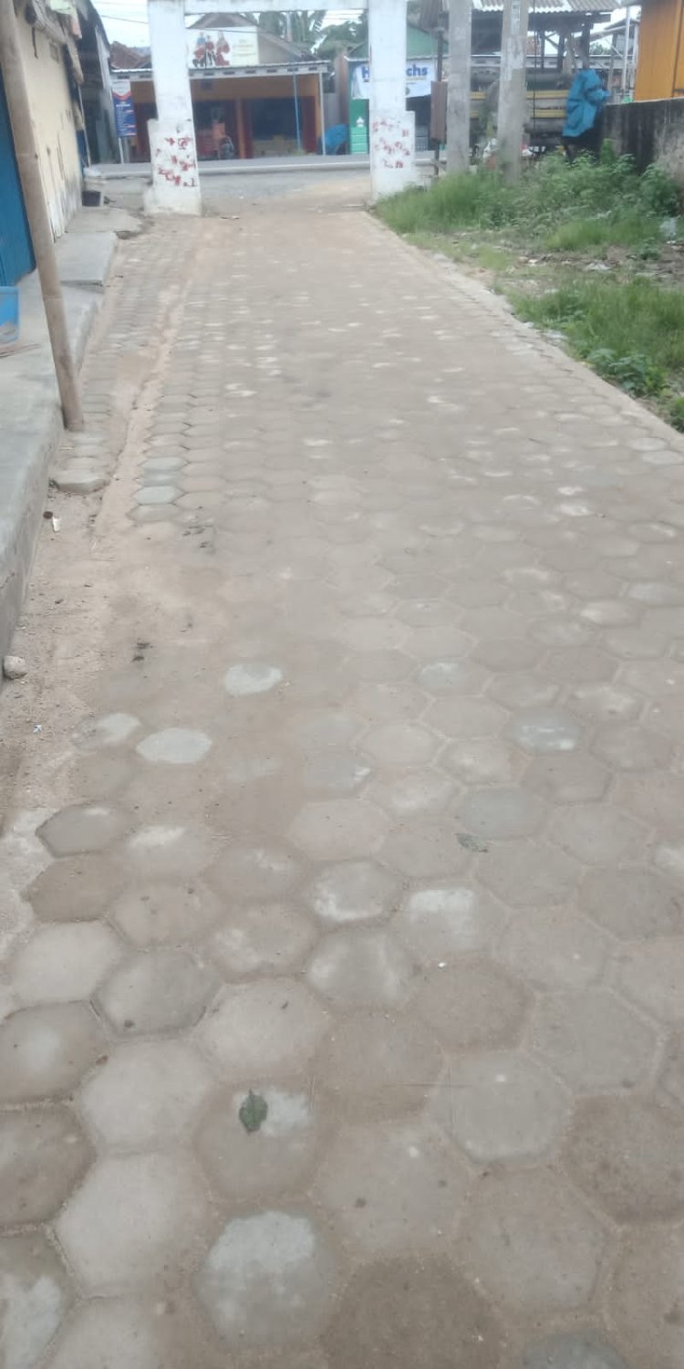 Tanpa Plang Proyek/Banner, Paving Block di Desa Rangai Tritunggal, Dipertanyakan Masyarakat