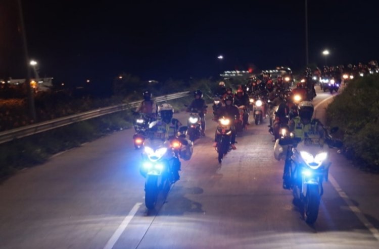 Jamin Rasa Aman, Polres Lamsel Kawal Pemudik Kendaraan Roda Dua