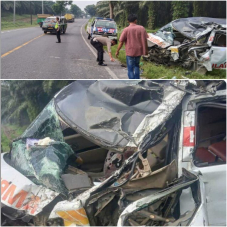 Mobil Ambulance oleng kekanan, Lakalantas tak terelakan, Satu orang Korban tewas