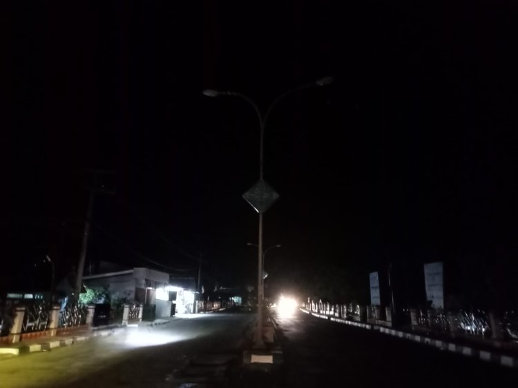 Diduga Dinas Perhubungan tutup mata terkait Matinya Lampu Penerangan Jalan yang berada dijantung kota Tanggamus