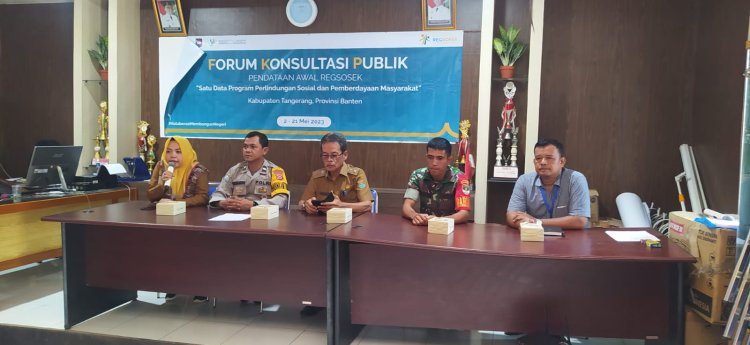 Bhabinkamtibmas Polsek Cikupa Hadiri Kegiatan Forum Konsultasi Publik Pendataan Awal Regsosek Desa Pasir Jaya