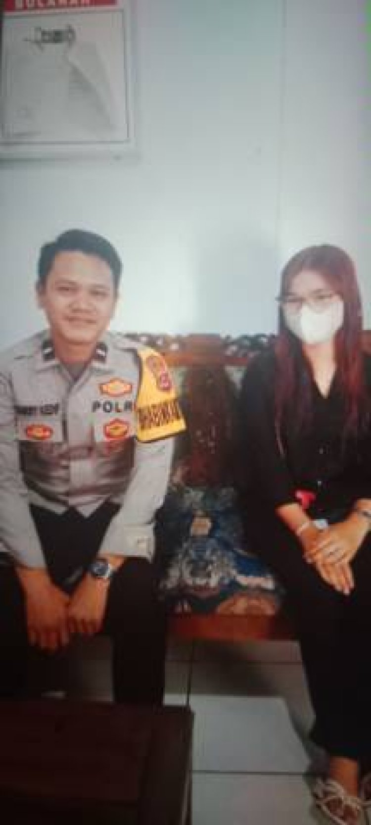 Aipda Harry N anggota SPKT Sambangi Warga Budimulya Bu Hera Kp. Palahlar Budimulya