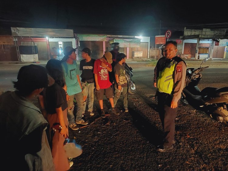 Kegiatan Ops Cipkon Patroli Mibile di Lima Kawasan Yang Di Pimpin Kanit Lantas Keadaan Kondusif