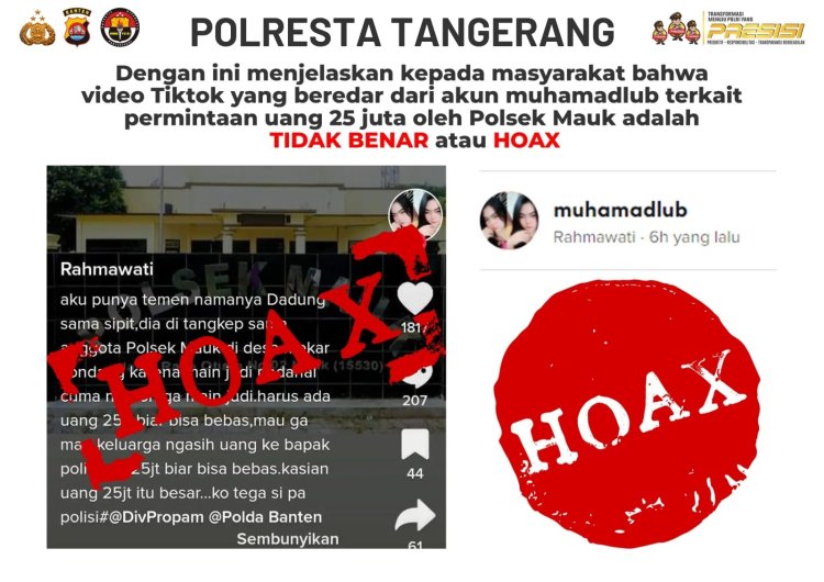 Kapolsek Mauk Bantah Narasi Video di Akun Tiktok Soal Dugaan Pungli