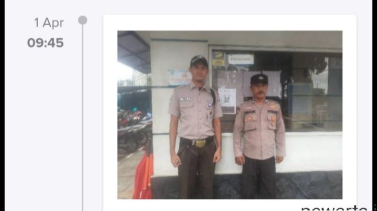 Patroli Barcode Kantor PLN Jajaran Polsek Cikupa Titipkan Pesan Kamtibmas