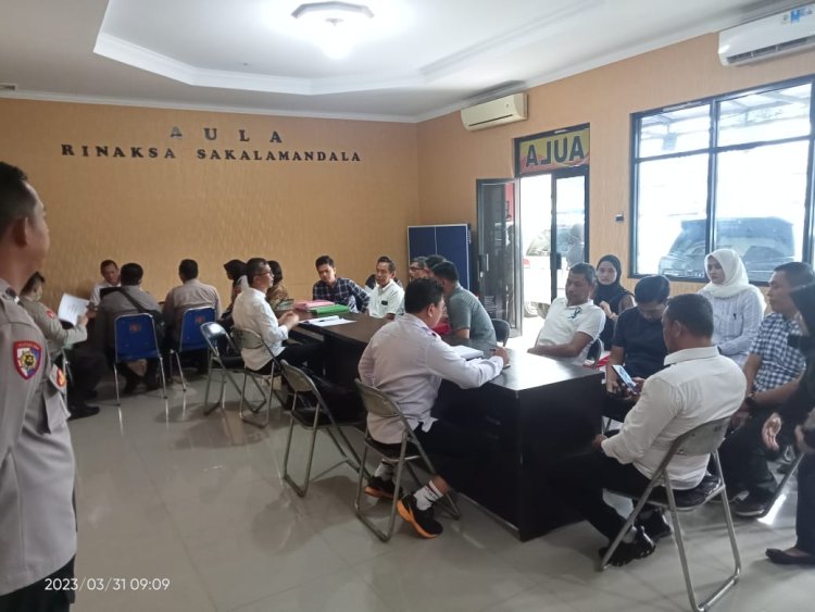 Kapolsek Cikupa AKP Imam Wahyu Pramono, S.IK, Hadiri Kegiatan Wasrik Tahap I Polda Banten T.A 2023 di Aula Polsek Cikupa