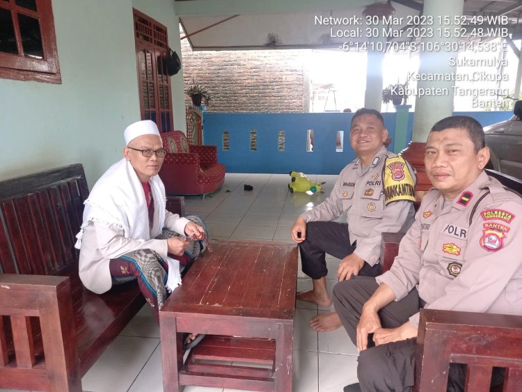 Laksanakan Rukun Ulama Umaro, Ipda Purwantoro Kanit PatroLi Polsek Cikupa Ajak Tokoh Agama Jaga Kamtibmas