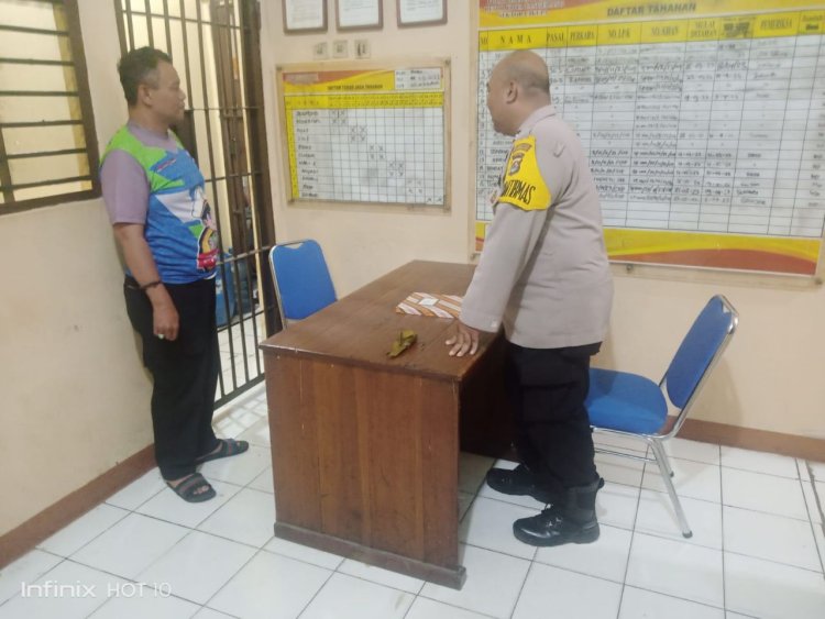 Pawas Ipda Udi Muhdi Tangerang kontrol polsek Cikupa dan tahanan, Situasi aman terkendali