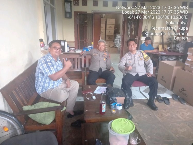 Bripka Anwarudin Bhabinkamtibmas Kel.SukamuLya, Sambang Tokoh Pemuda, Terciptanya Sinergitas Dengan Warga Masyarakat
