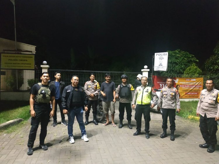 Personil Piket Fungsi Polsek Cikupa Patroli Mobile Jalan Otonom Cikupa Pasar Kemis