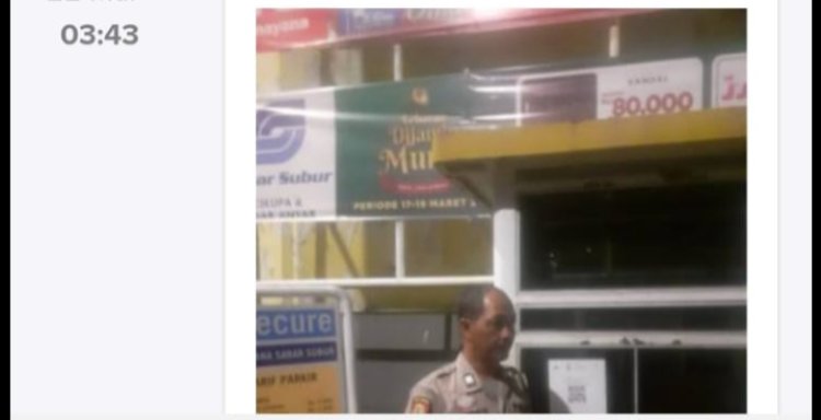 Anggota Piket Giat Patroli Barcode di Kawasan Sabar Subur Cikupa