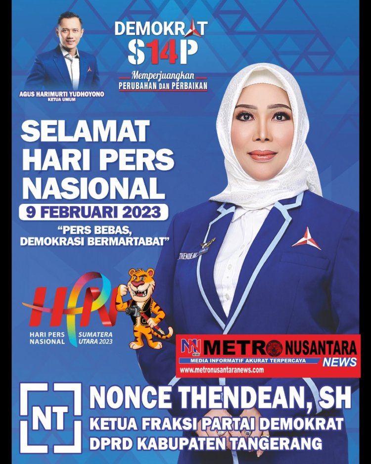 Ucapan Hari Pers Nasional (HPN), Dari Ketua Fraksi DPRD Kab. Tangerang Nonce Thendean