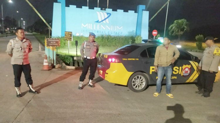 Untuk Menekan Kriminalitas, Polsek Cikupa Polresta Tangerang Lakukan Patroli Rutin Malam Hari