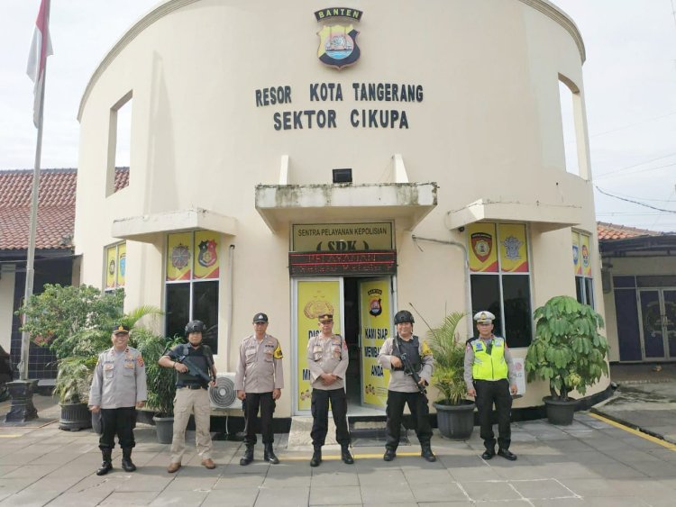 PAWAS PIKET IPTU JAKARIYANTA KANIT BINMAS, Pimpin Langsung Apel Pagi Dan Personil Polsek Cikupa Polresta Tangerang Polda Banten