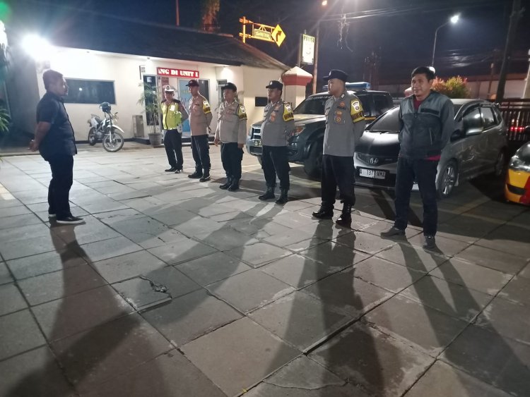 Kanit Reskrim IPDA Fikri Abdul Azis S. Trk. Laksanakan Apel Cipkon Antisipasi Guantibmas Bersama Personil Polsek Cikupa