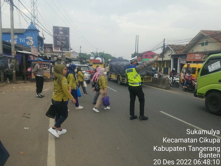 Wakapolsek Cikupa Akp Udiyano pimpin langsung Pelaksanaan Apel Pagi Personil Polsek Cikupa