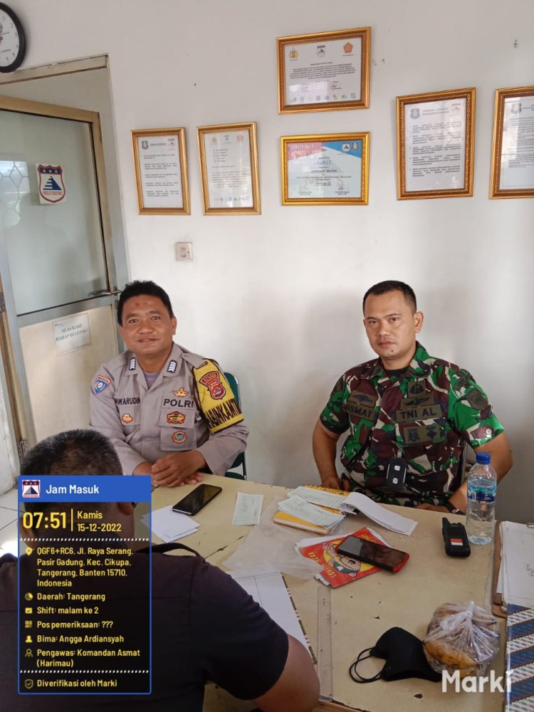Bhabinkamtibmas Bripka Anwarudin Polsek Cikupa Bersama Babinsa Koramil 04/Ckp Bersinergi Dan Sambang Ke RS Metro Hospital