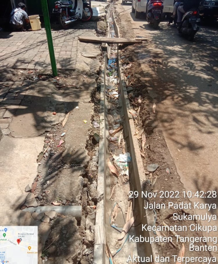 Proyek U-Ditch Jalan Padat Karya Sukamulya Dikeluhkan Para Pedagang dan Diduga Dikerjakan Tak Sesuai Spesifikasi