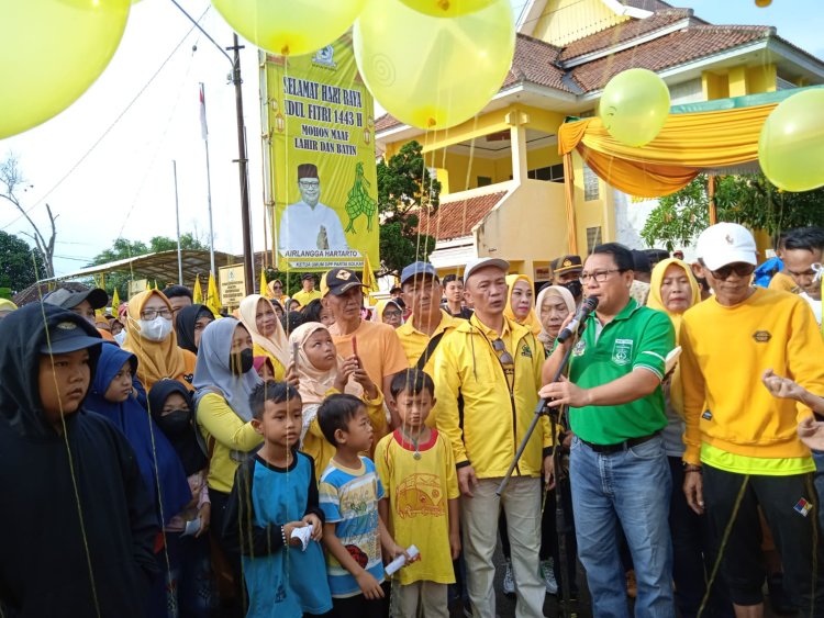 HUT KE 58 Partai Golkar,DPD Golkar Metro adakan jalan sehat